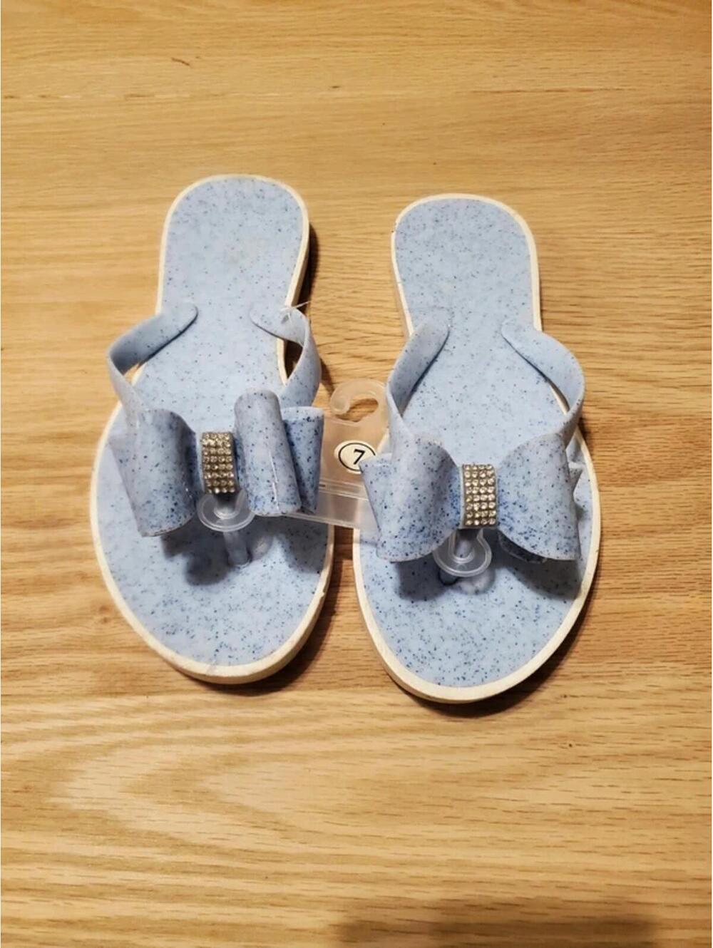 Girls Blue Flip Flops